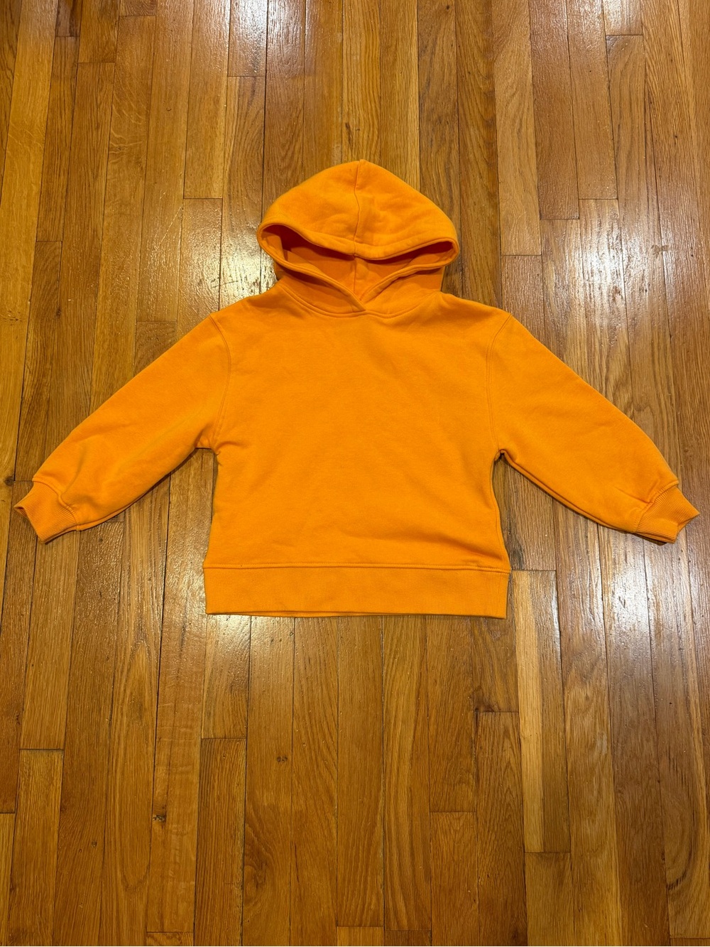 Zara Kids Bright Orange Hooded Sweatshirt